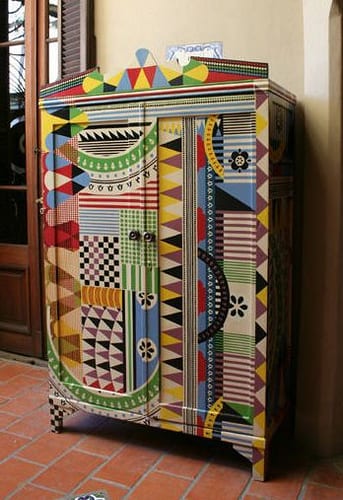 Lucas Rise Hand Painted Armoire